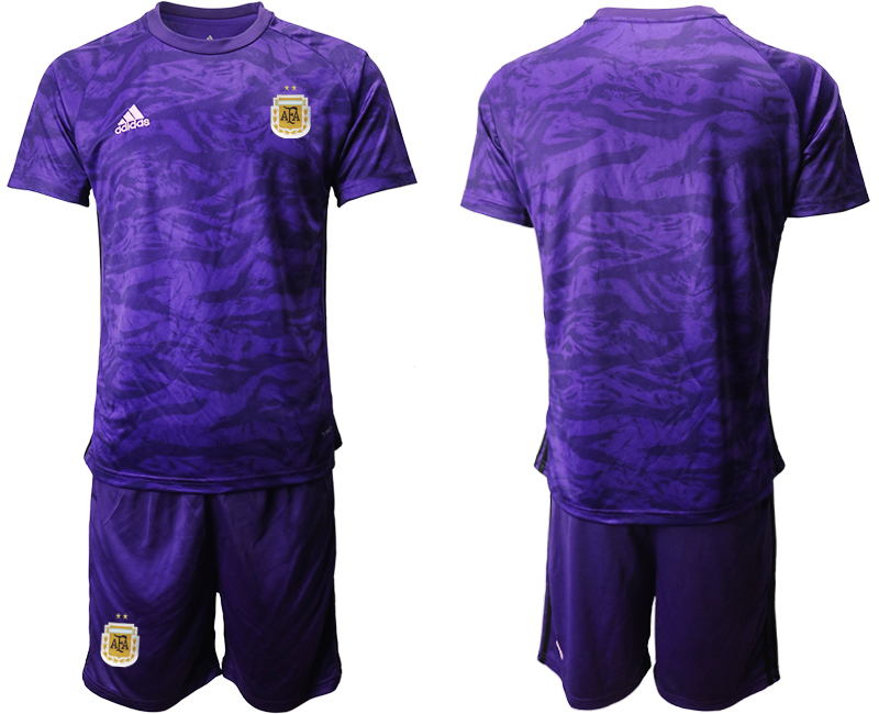 Men 2020-2021 Season National team Argentina goalkeeper purple Soccer Jersey1